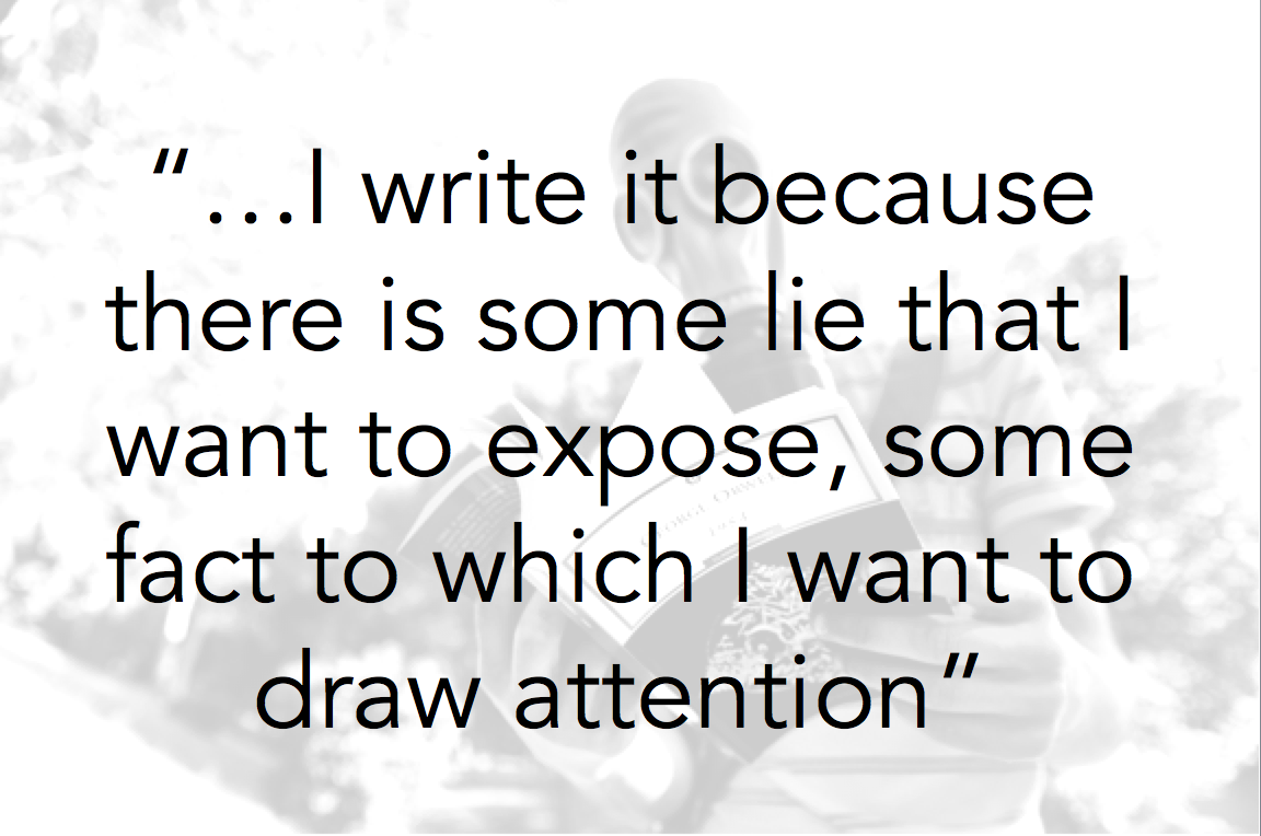 why i write by george orwell